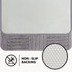 Bahrain Intersect Microfiber Bath Mat (40x58cm Grey)