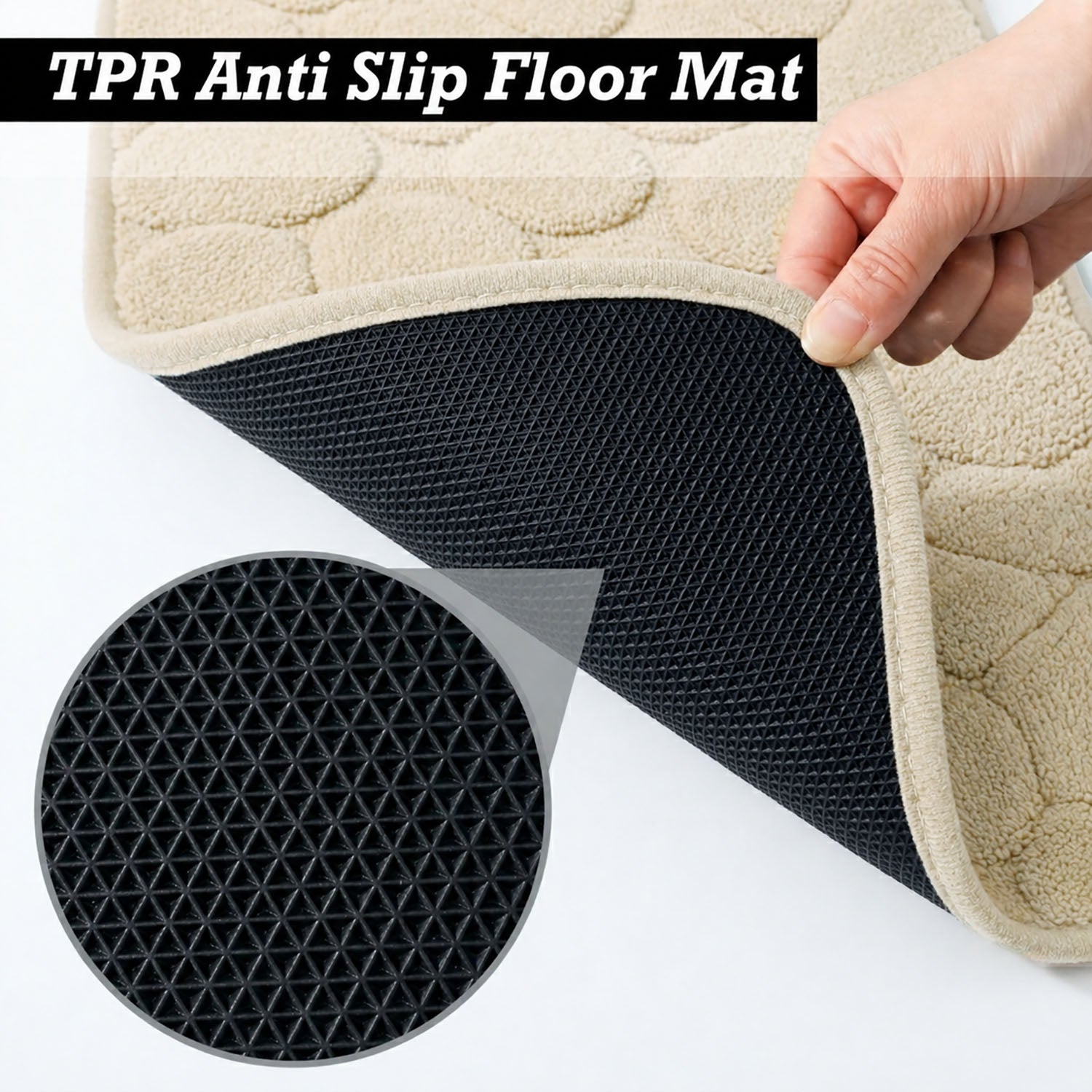 Moscow Stone Microfiber Bath Mat (38x58cm Gold)