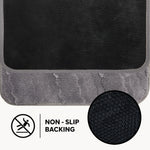 Moscow ZigZag Wave Microfiber Bath  (38x58cm Grey)