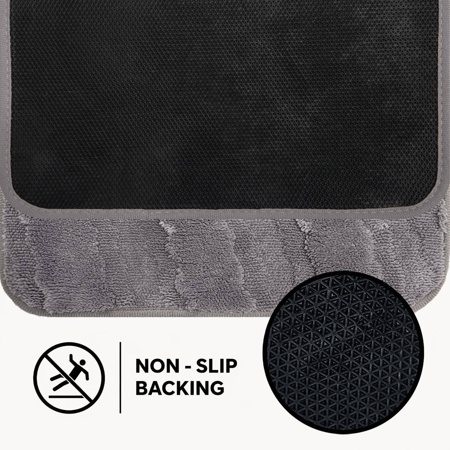 Moscow ZigZag Wave Microfiber Bath  (38x58cm Grey)