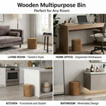Portable Plastic Dustbin For Home And Kitchen (  28x14.5x29 cm, Brown )
