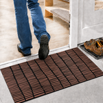 Rubber Door Mat Linear Textured ( 45x75 cm Brown )