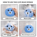 Bath Sponge For Kids And Adult  ( Blue 13x14cm )