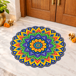 3D Rangoli Mats ( 56x59 cm, Multi )