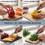 Knife For Kitchen Use Smooth Plastic With Stainless Steel ( Dark Blue 21.2.5 cm )