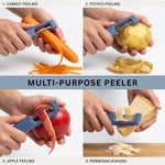 Plastic Peeler For Vegetables And Fruits ( 15x2.5cm Dark Blue )