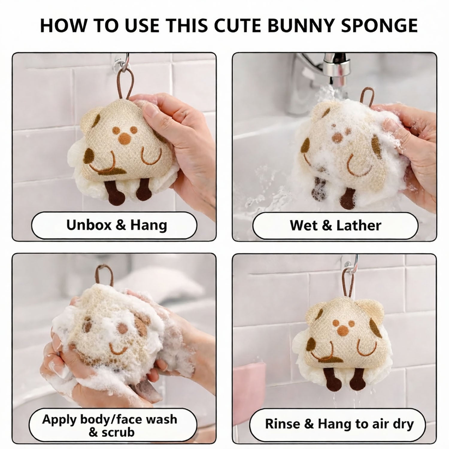 Bath Sponge For Kids And Adult ( 12x11cm )