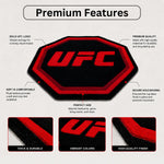Tufted Wool Rug with Unique UFC Logo Design