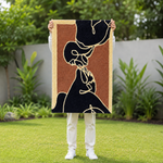 Man Tufted Wool Rug For Floor And Wall Rug