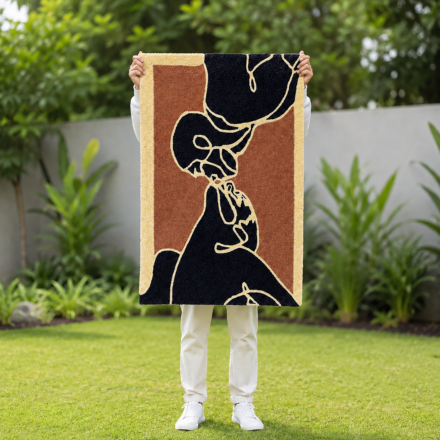 Man Tufted Wool Rug For Floor And Wall Rug