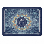 Kitchen Dish Drying Mat | Blue Boho Mandala Print | 35x55 cm