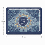 Kitchen Dish Drying Mat | Blue Boho Mandala Print | 35x55 cm