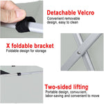 Foldable Laundry Bakset with Metal Frame (30L x 35W x 50H cm ,Gray)