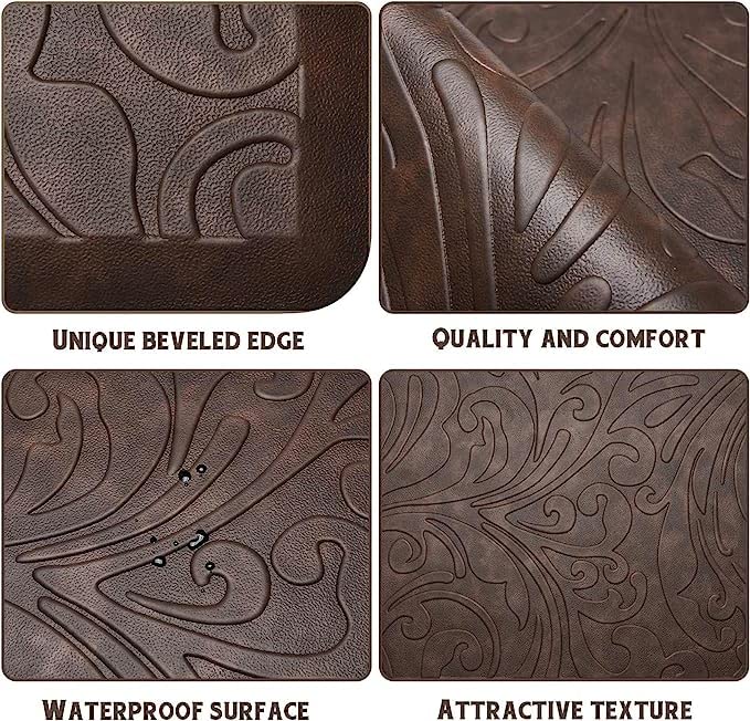PVC Door Mats Anti Fatigue Non Slip (Chocolate, 44x71 cm)