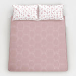 Double Bedsheet with 2 Pillow Covers Premium 240 TC 100% Cotton Feel ( King Size Rose 108x108 inch )