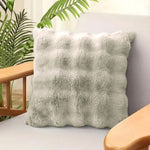 Rabbit Fur Bubble Cushion Cover - Pack of 2(Taupe, 16x16 Inch)