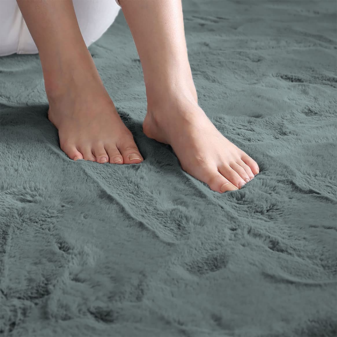 Rabbit Fur Super Soft Carpet (Seige, 4x6 Feet)