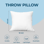 Rebbit Cushion Filler Pack of 2(White,16 x 16 inch )