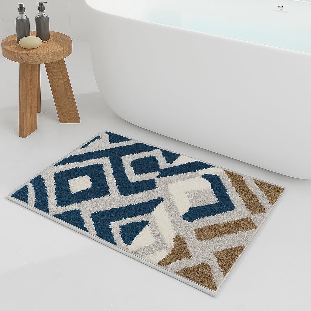 Macau Diamond Bath Mat (40x60 cm,Teal)
