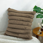 Luxurious Plush Cushion Cover (16 Inch x 16 Inch, Cocoa)
