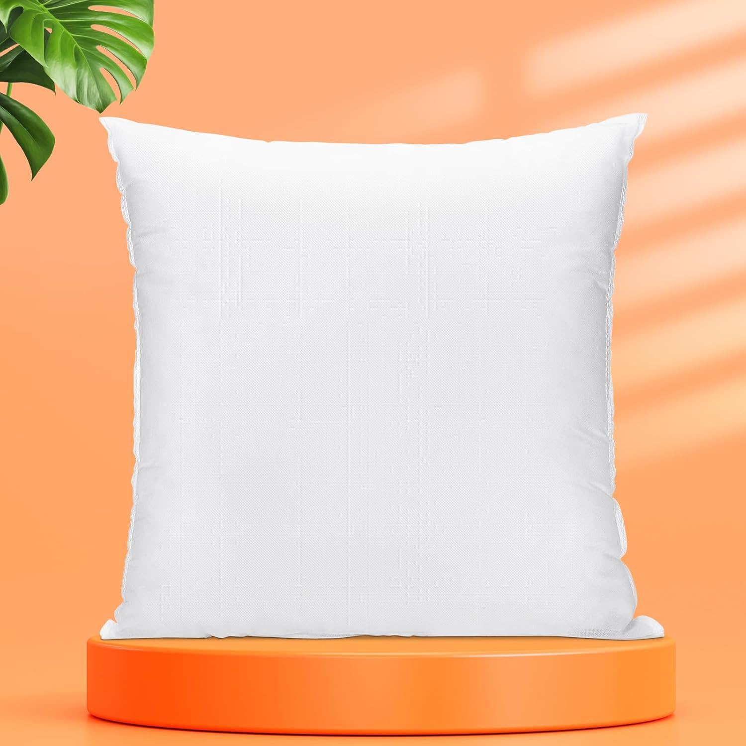 Stripe Cushion Filler (16 inch x 16 inch White)
