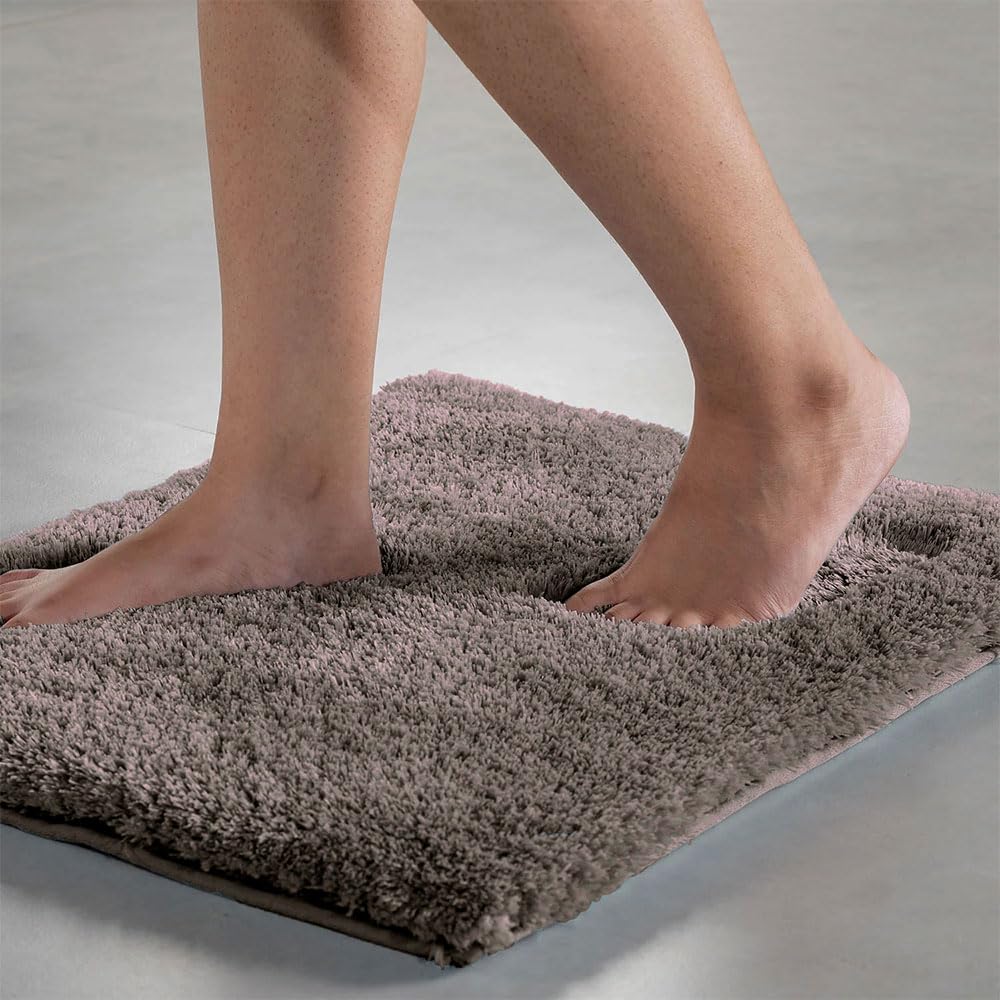 Vegas Microfiber Mats For Bathroom (45X75 Cm, Cocoa)