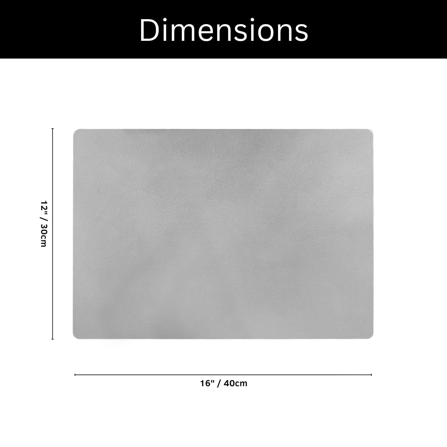 Dining Table Place Mat Set of 2(30x40 CM Grey)