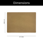 Luxe Home International PVC Vinyl Foam Design Placemat STPG127 – Heat Resistant, Wipe Clean, Anti-Skid Table Mats for Dining Table, Kitchen & Home Decor (30x45 CM Brown Set of 4)