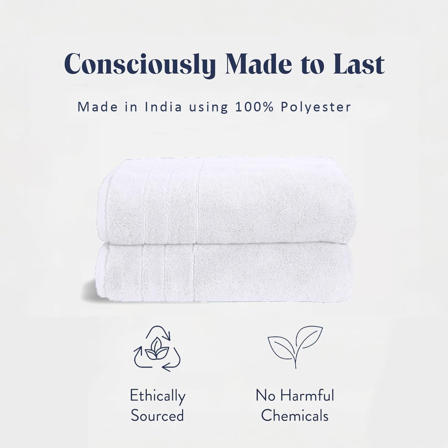 Bamboo Micro Bath Towel – 400 GSM ( 70x140 cm , White)