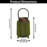 Hanging Bamboo Lamps ( 22x14x14 cm ) Green