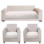 Rabbit Fur Sofa Cover 3 Seater and 2 Seater Universal 5 Seater (White, 68x183-61x66 cm)