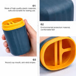 Portable Toothbrush Holder Case Combo ( 7x21 cm, Navy Blue & Peach) Pack of 2