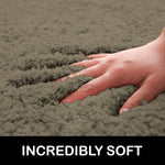 Newman Microfiber Shaggy Carpet for Living Room - 3x5 Ft, Taupe