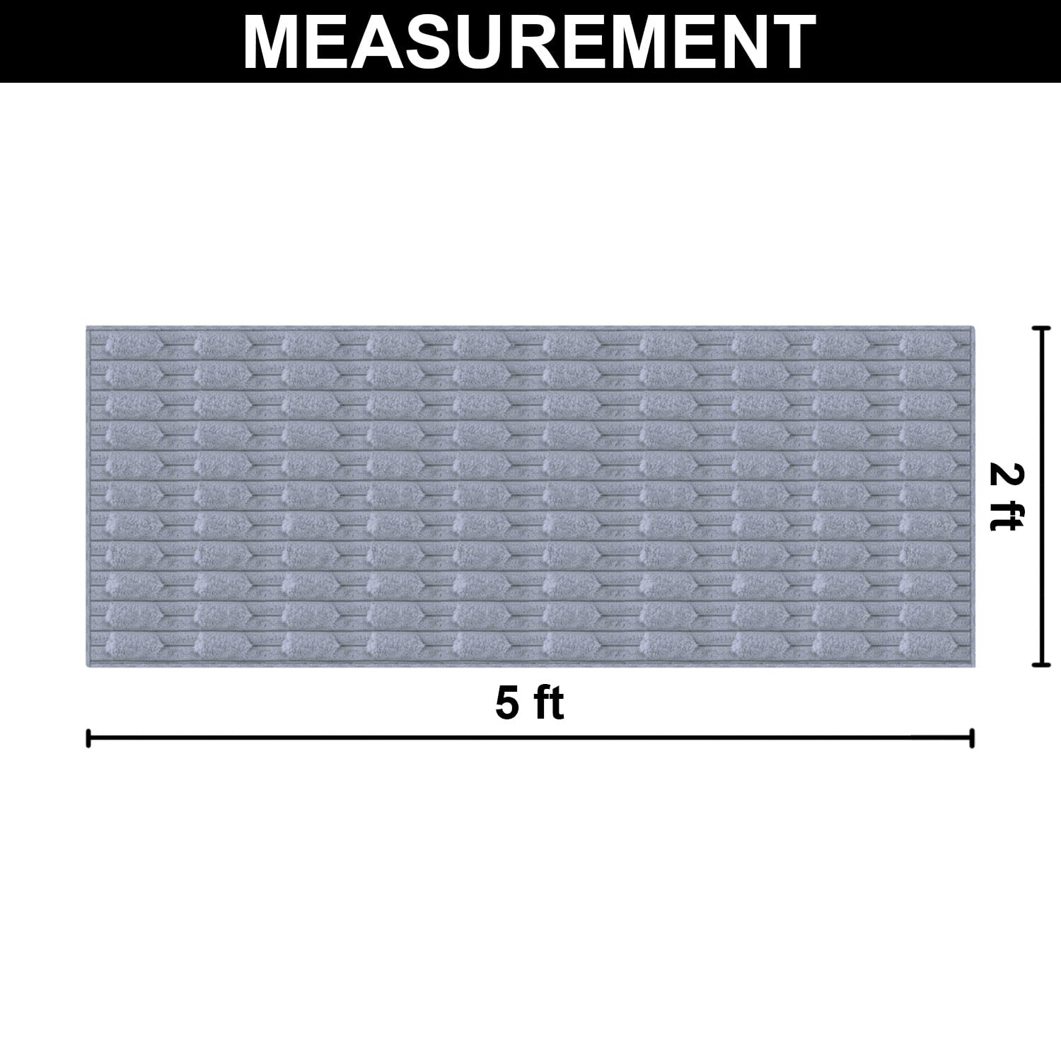 Rabbit Tail Fur Floor Runner (2x5 Feet, Silver)