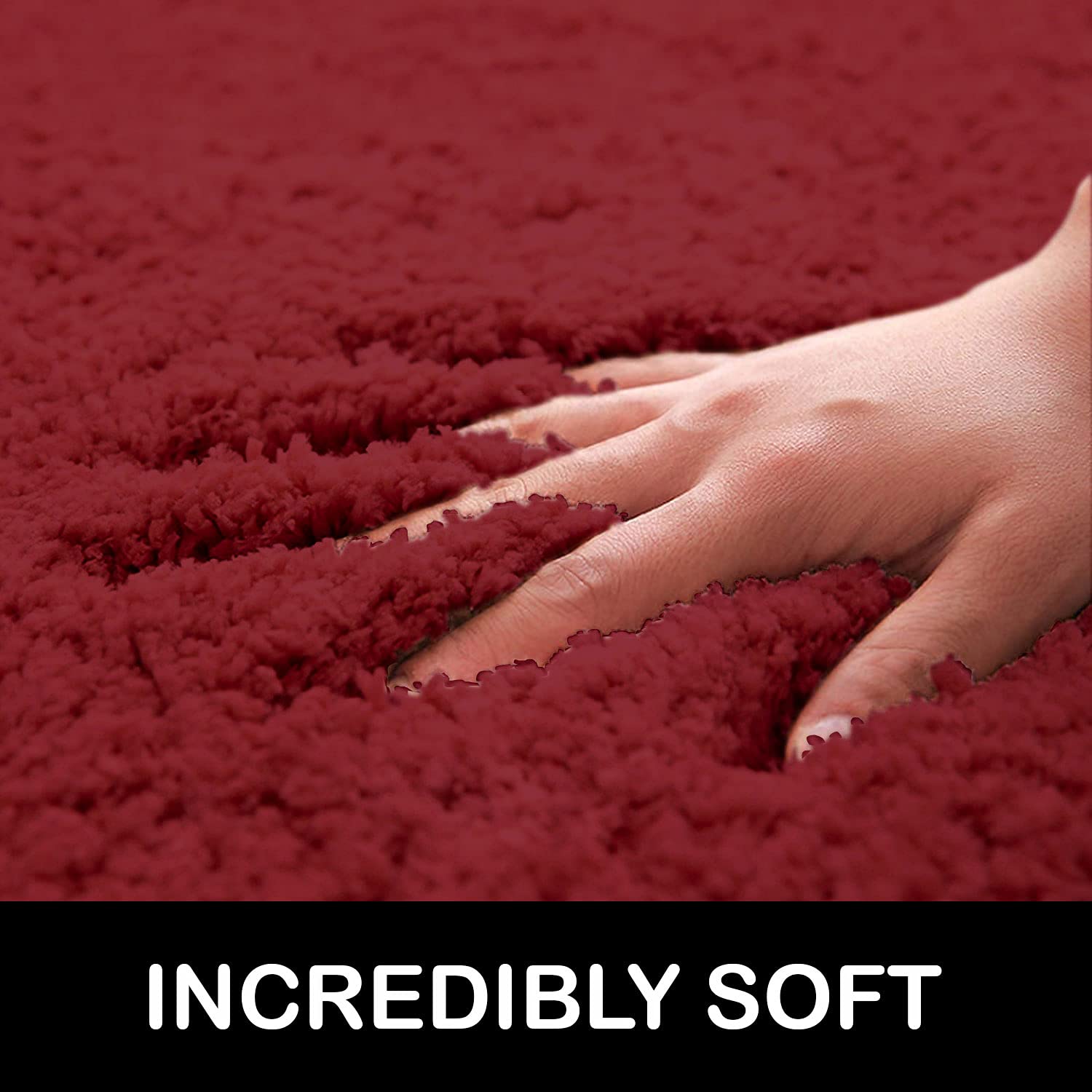 Newman Microfiber Shaggy Carpet for Living Room - 6x7 Feet, Maroon