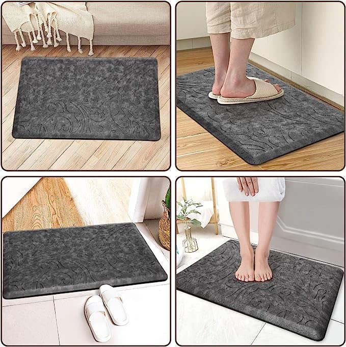 PVC Door Mats Anti Fatigue Non Slip (Anthra, 44x71 cm)