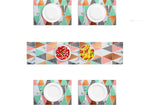 Placemat with Runner/Utensil Mat for Home Set of 4 Piece (Triangle_30x45Cm + 1x4 Feet)