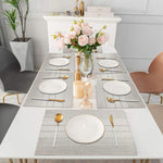 Zigzag Design Placemat for Dining Table Set of 6(30x45 CM silver)