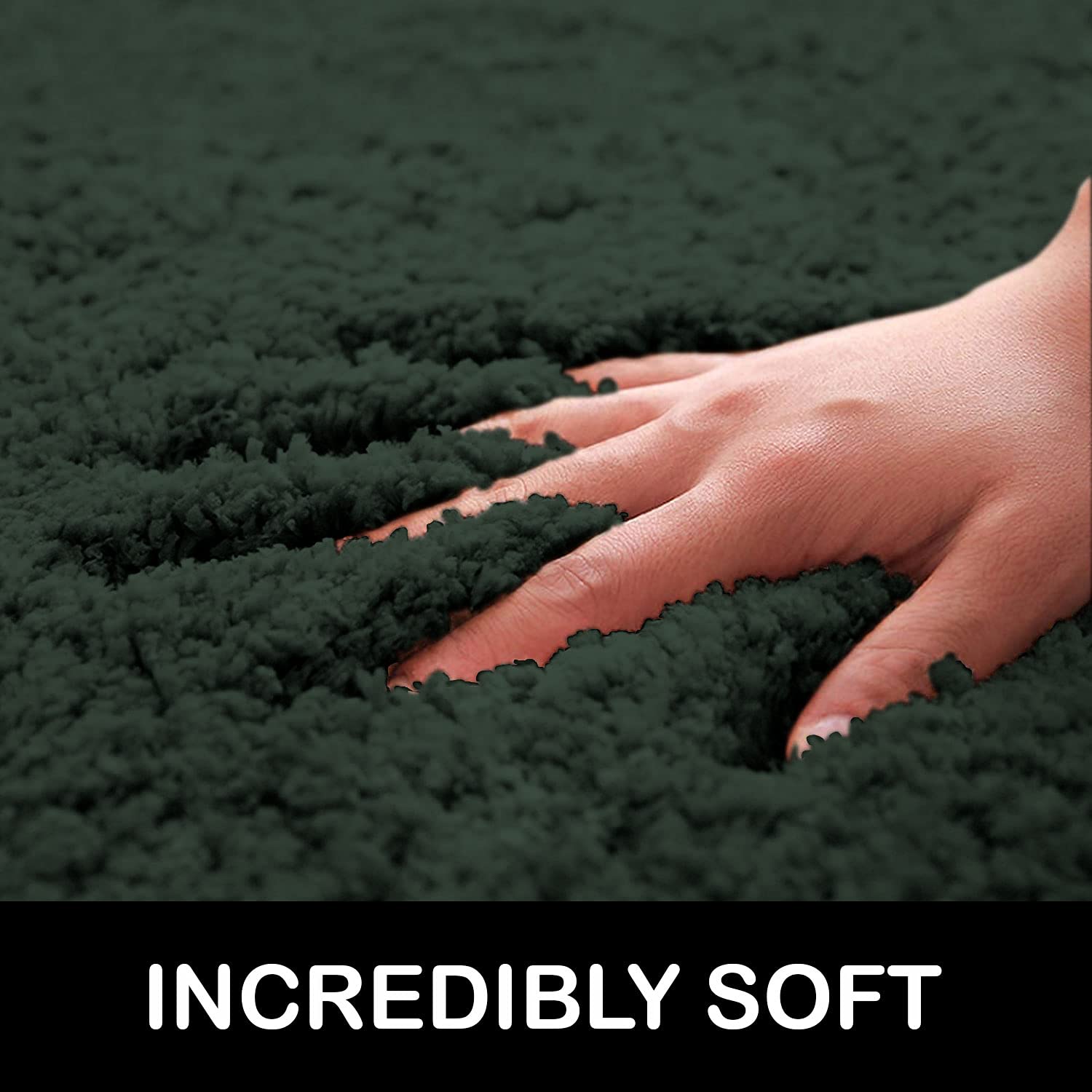 Newman Microfiber Bath Mat 2500 GSM (45x75 cm, Hunter Green)