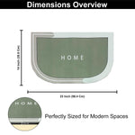 Rubber Doormat Anti Slip (Home Design ,35x58 cm)
