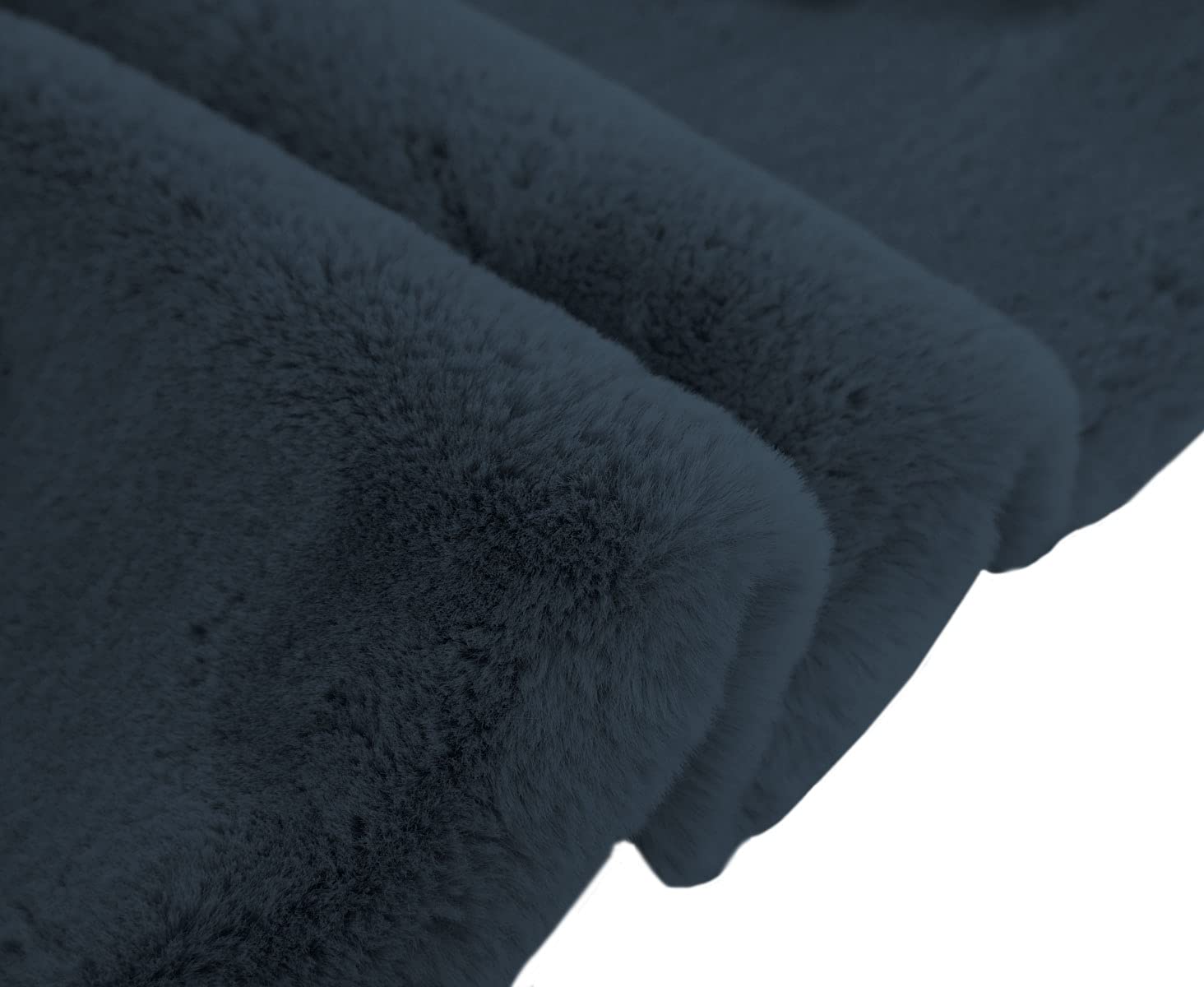 Rabbit Fur Soild RunnerSuper Soft (Anthra, 2x5 Feet)