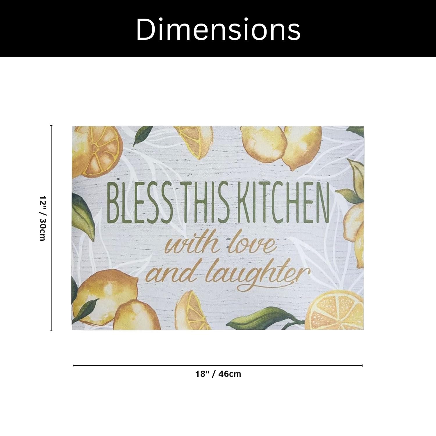 Kitchen Place Mat Set Of 6 (30x45 CM Lemon)