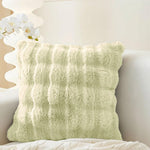 Rabbit Fur Bubble Cushion Cover - Pack of 2(Lime, 16x16 Inch)