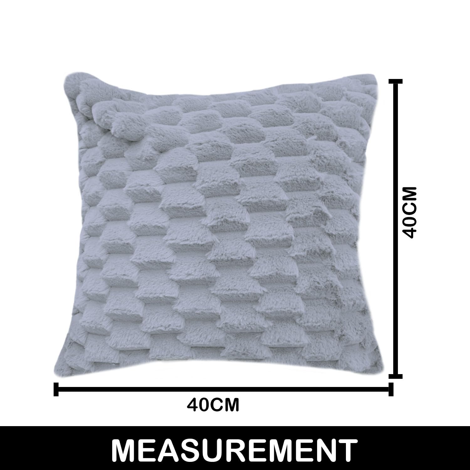 Cushion Cover Super Soft 16(Inch x 16 Inch Silver)