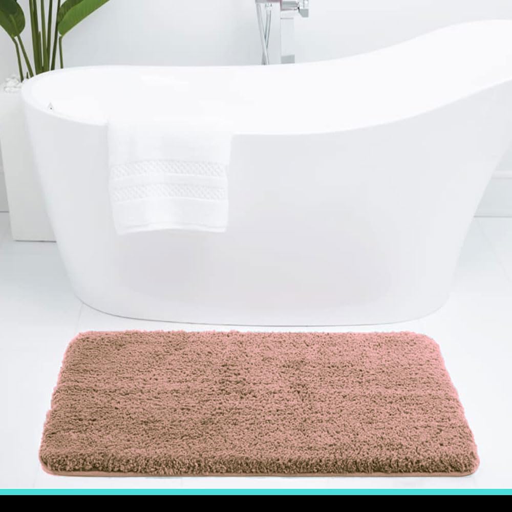 Vegas Microfiber Mats For Bathroom (45X75 Cm, Peach)