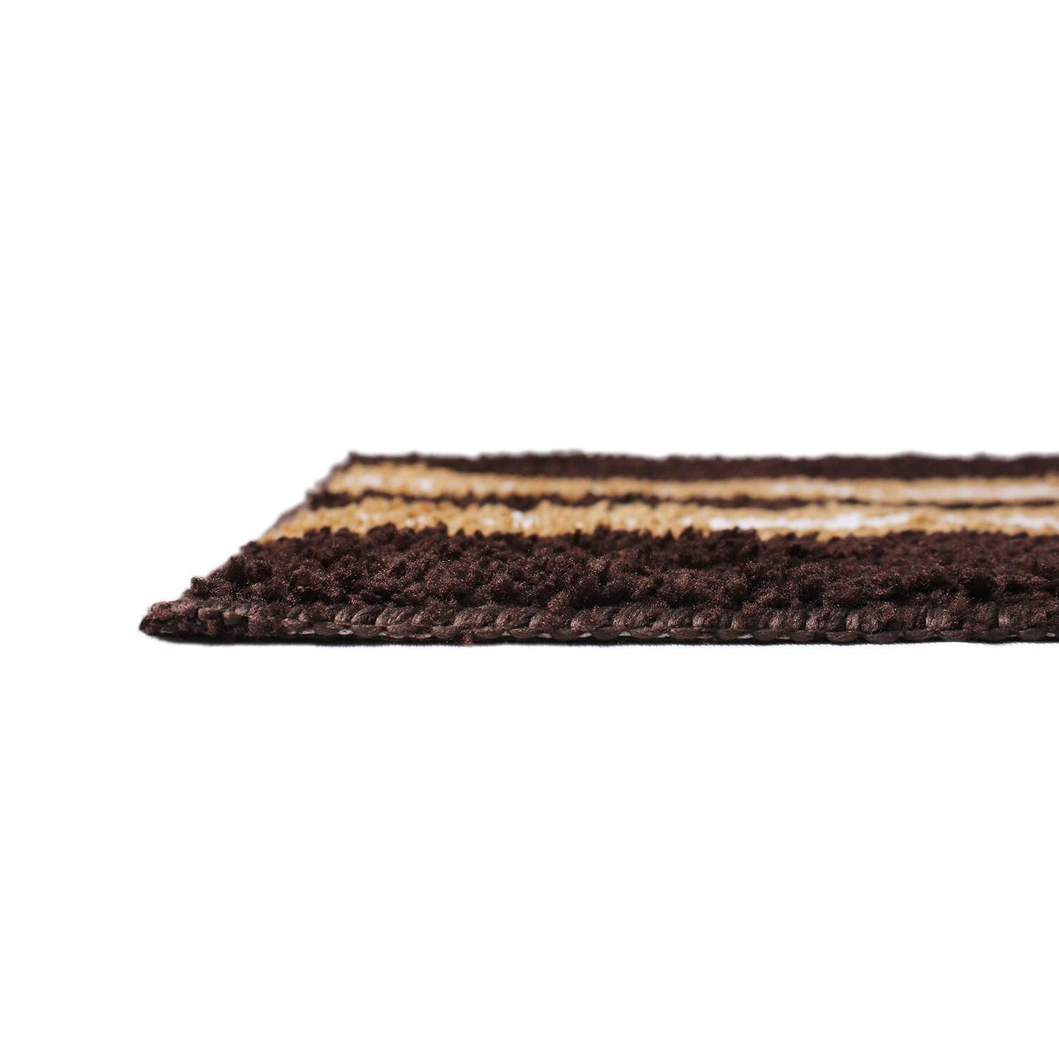 Bathmat 1600 GSM Microfiber Pack of 2 (38cm x 58cm, Chocolate)
