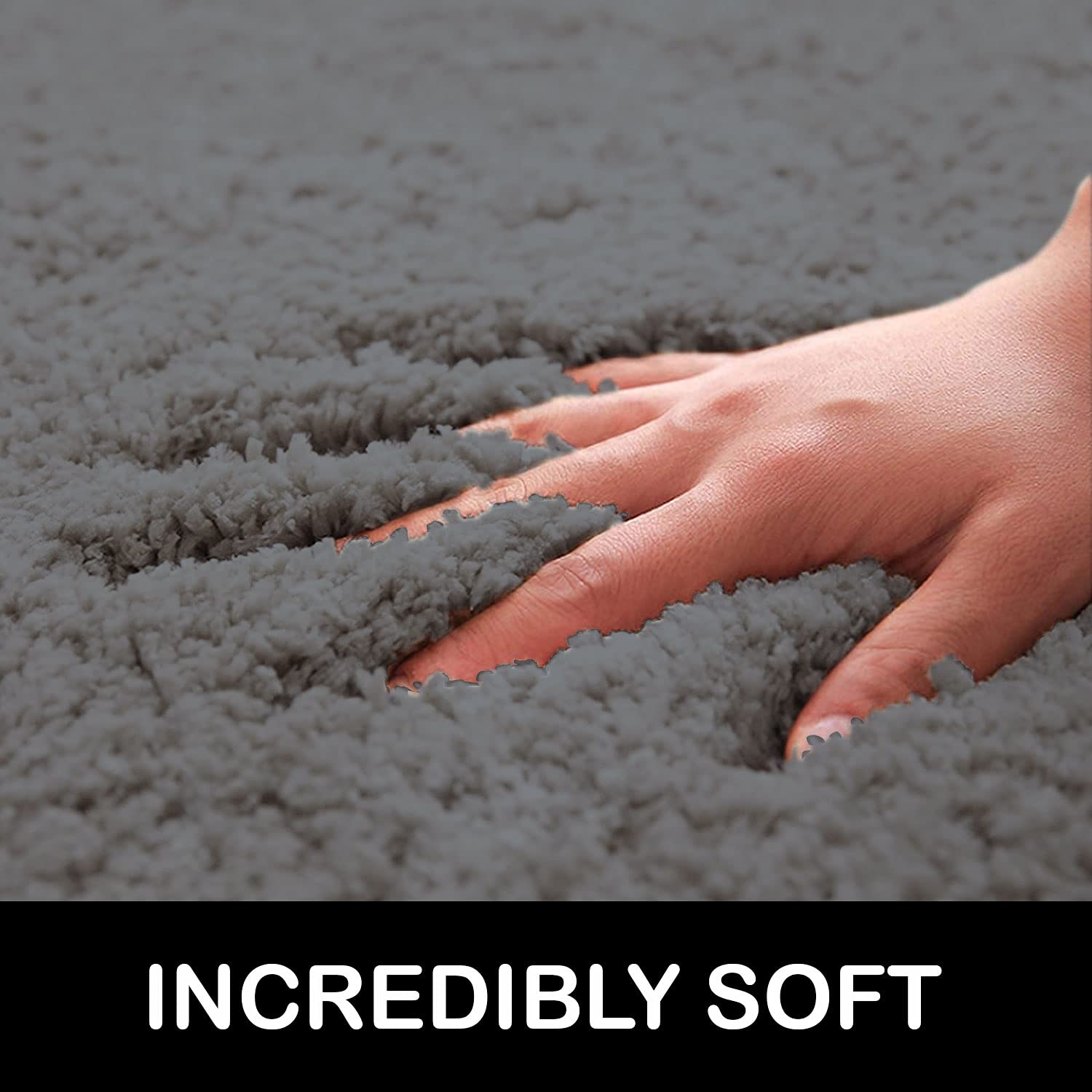 Newman Microfiber Shaggy Carpet for Living Room - 3x5 Ft, Silver