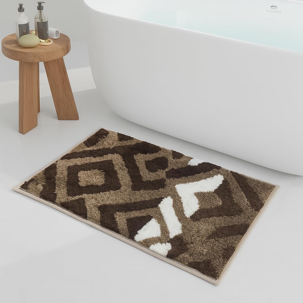 Macau Diamond Bath Mat (40x60 cm,Chocolate)