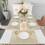 Zigzag Design Placemat for Dining Table Set of 6(30x45 CM Gold)
