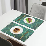 Dining Table Place Mat Set of 2(30x40 CM Green)